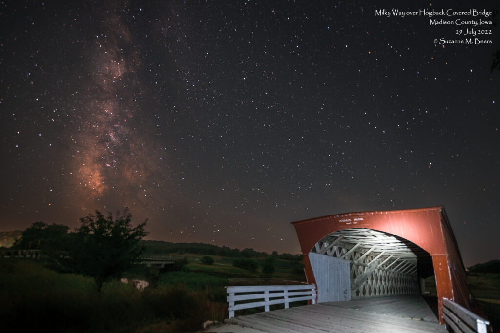 Milky Way over Hogback Covered Bridge 29Jul2022