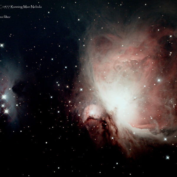 M42 Orion Nebula; captured from Colorado Springs, Colorado on 28 February 2022.  Big Bertha, Canon EOS Ra with Optolong L-Pro light pollution filter