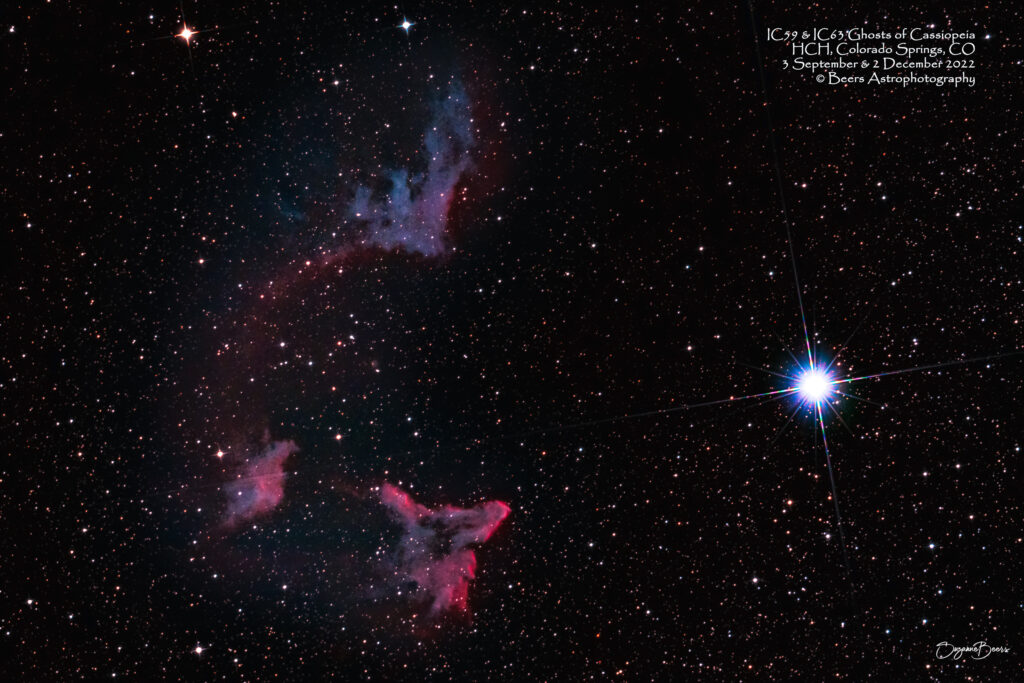IC59&IC63 Ghosts of Cassiopeia Multi-session reprocess