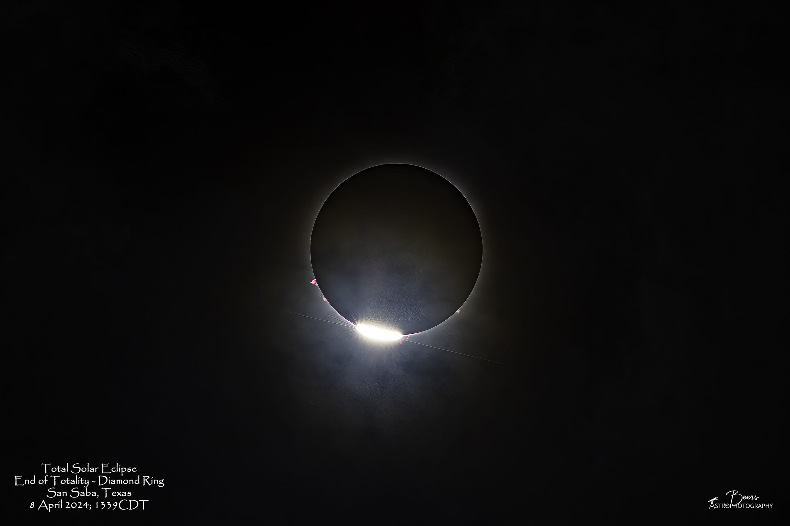 Total Solar Eclipse - San Saba, Texas - 8 April 2024 - Beers ...