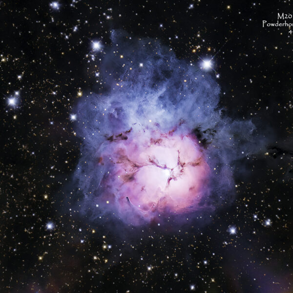 M20 Trifid Nebula; Captured from BLM land near Powderhorn, Colorado with Big Bertha on 4 July 2024