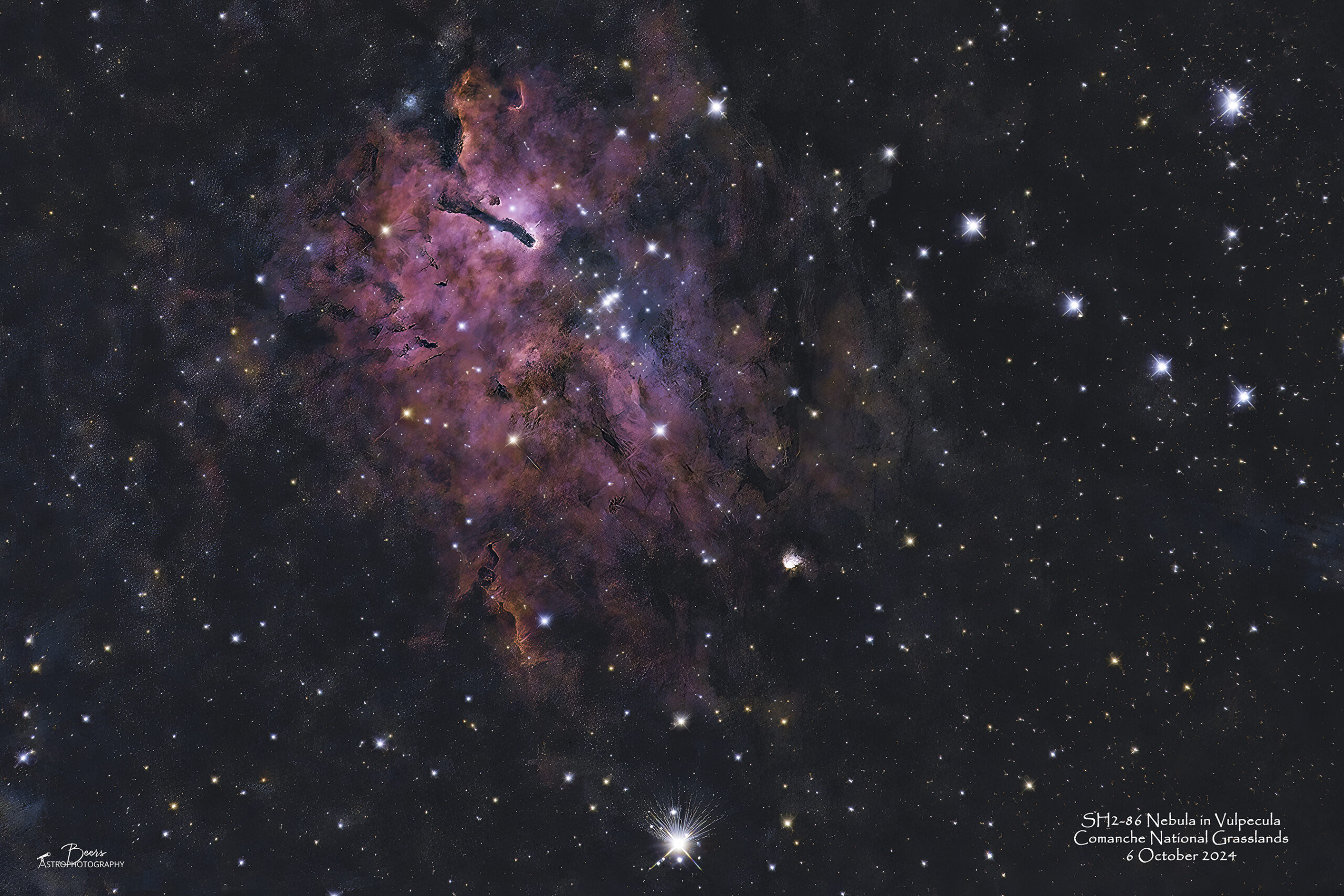 SH2-86/NGC6820 Vulpecula Nebulous Region - Beers Astrophotography